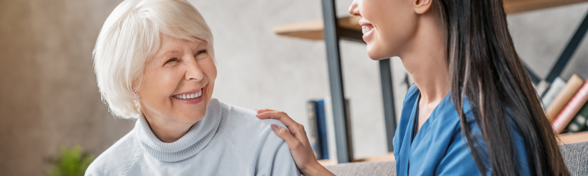 woman with caregiver